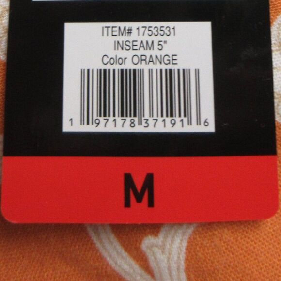 BRIGGS Linen Blend Pull On Shorts Womens Size M Orange Cream Floral Flowers NWT - Picture 8 of 13